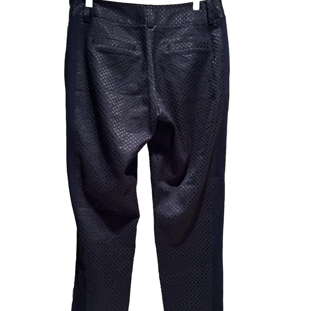 Designer Cache - Size 4 Pants Patterned Navy Tape… - image 3